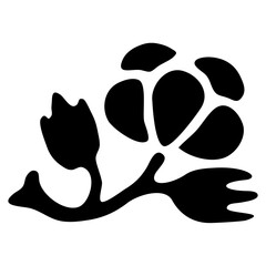 Floral symbol. Mark section break in a book icon