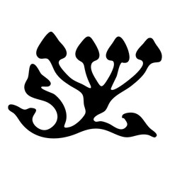 Floral symbol. Mark section break in a book icon