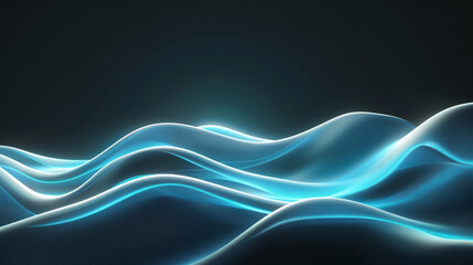 Sky blue, Black and White Neon Wave Background