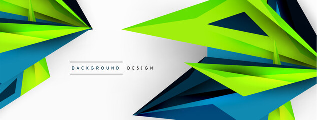 Minimal geometric abstract background. Low poly dynamic triangle design. Trendy techno business template for wallpaper, banner, background or landing