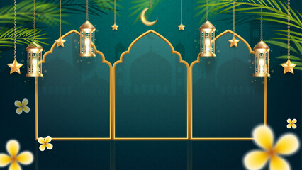 Realistic background muharram islamic new year celebration