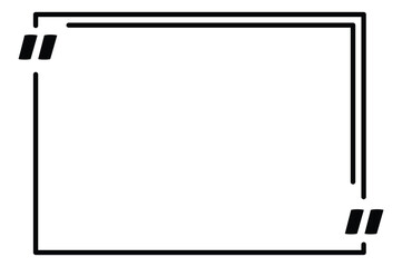 Quote box frame. Text blog information block icon .Quote info box quotation icon. vector illustration. white background.