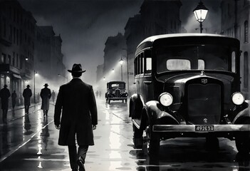 Enigmatic Shadows: A Vintage Crime Thriller