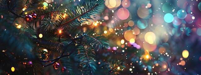 Joyous Holiday Season with Cheerful Decorations and Festive Greetings