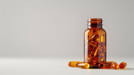 Fish oil softgel capsules containing omega 3 and vitamin D packaged