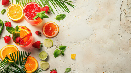 Background for a Cocktail Party or summer event invitation, inspiration for a card, poster, flyer or similar with copy space