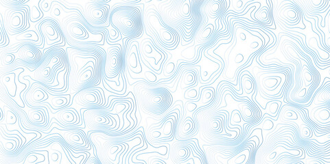 Abstract wavy topographic map. Abstract wavy and curved lines background. Abstract geometric topographic contour map background.

