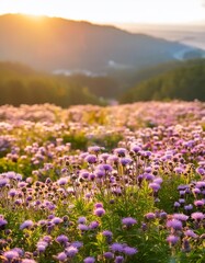 Obraz premium Cirsium oligophyllum flowers on a summer meadow
