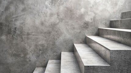 Detailed shot of polished cement staircase