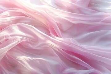 Fototapeta premium Soft pink fabric texture with gentle waves and folds