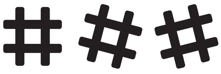 Obraz premium Hashtag icon vector illustration. hashtag sign and symbol