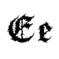 Horror old english and halloween font