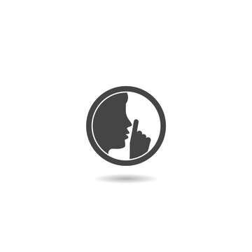 recommend clip art: Keep Quiet icon with shadow
