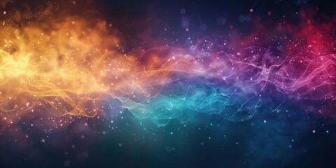 Obraz premium An artistic digital representation featuring a textured blend of vibrant blue, yellow, and orange colors with expressive brushstrokes.