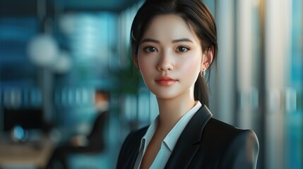 Fototapeta premium Proud Of Her Corporate Acumen And Achievements