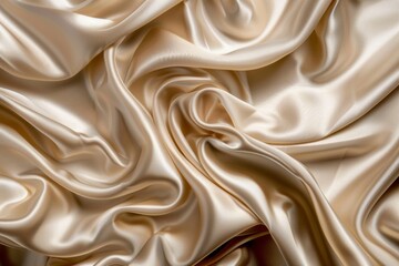 Obraz premium Elegant golden silk fabric texture for luxurious background