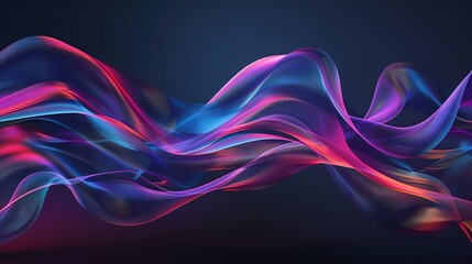 Fototapeta premium Abstract ribbon elements with flowing shapes and gradients, great for modern graphic design projects and background textures