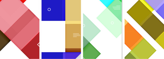 Square abstract poster set. Vector Illustration For Wallpaper, Banner, Background, Card, Book Illustration, landing page