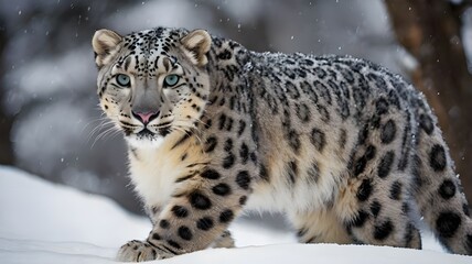 Obraz premium snow leopard panthera leo