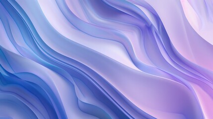 Obraz premium Abstract flow of smooth, wavy patterns in blue and purple hues.