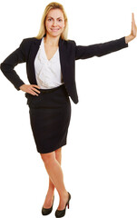 Junge Geschäftsfrau als Freisteller