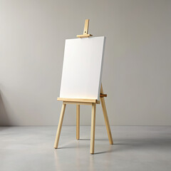 Easel with blank canvas. Generative Ai