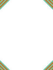 An abstract retro 70's style transparent boho corner border design element.