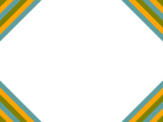 An abstract retro 70's style transparent boho corner border design element.