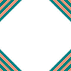 An abstract retro 70's style transparent boho corner border design element.