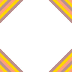 An abstract retro 70's style transparent boho corner border design element.