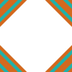 An abstract retro 70's style transparent boho corner border design element.