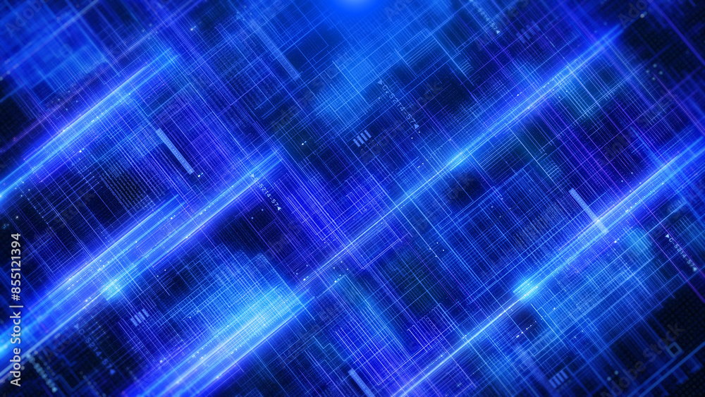 Poster digital big data information transferring system technology illustration background.