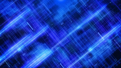 Digital big data information transferring system technology illustration background.