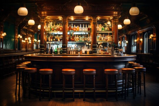 Interior of a empty pub