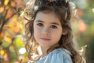 Fototapeta premium Cute little girl model