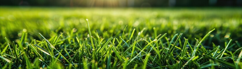 Fototapeta premium Fresh green grass for football sport