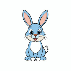 Bunny Rabbit Vector Illustration Cute Mascot Design