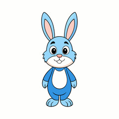 Obraz premium Bunny Rabbit Vector Illustration Cute Mascot Design
