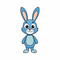 Bunny Rabbit Vector Illustration Cute Mascot Design