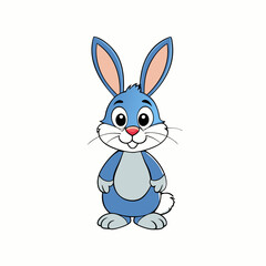 Bunny Rabbit Vector Illustration Cute Mascot Design