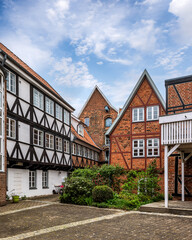 Old architecture in the old town of Lüneburg, Germany