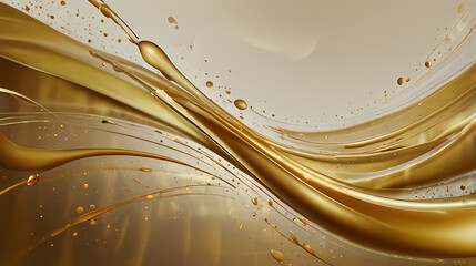 background that features liquid gold, flowing and shimmering with dynamic motion across the canvas