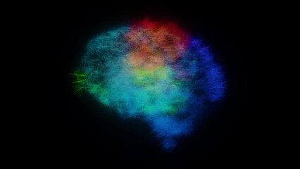 Colored Static Wave Patterns Brain