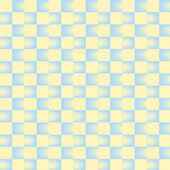 Checkered tartan plaid repeat pattern in yellow and blue.Gingham seamless pattern.Geometric vector illustration background wallpaper.