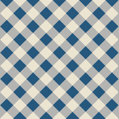 Gingham seamless pattern.Checkered tartan plaid repeat pattern in navy blue.Geometric vector illustration background wallpaper