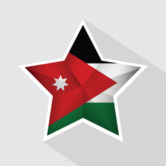 Jordan Flag Star Shape Icon