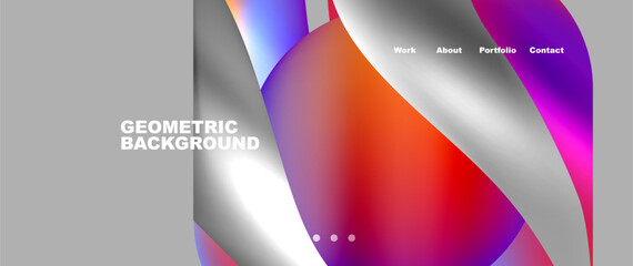 Dynamic flowing shapes concept design composition. Vector Illustration For Wallpaper, Banner, Background, Card, Book Illustration, landing page