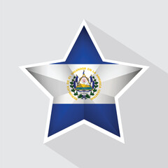 El Salvador Flag Star Shape Icon