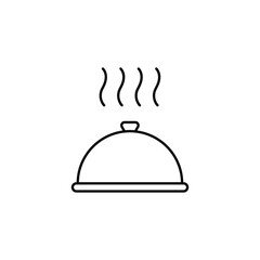 Hot Meal icon design with white background stock illustration