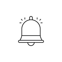 Notification Bell icon design with white background stock illustration